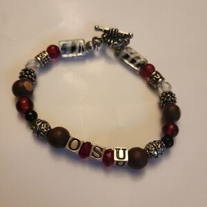 Ohio State Bracelet Buckeyes Womens Beaded